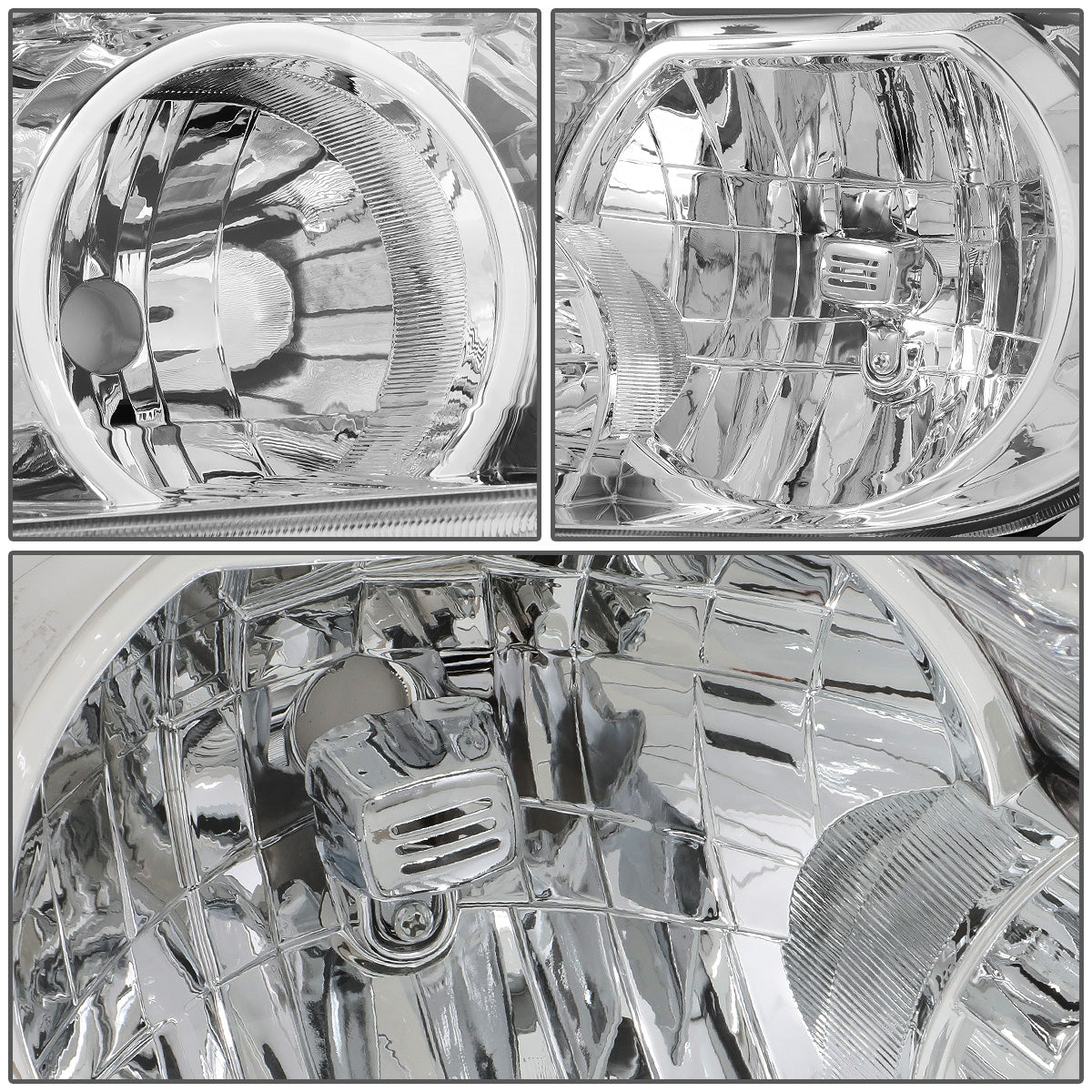 FAROS 07-13 TOYOTA TUNDRA / 08-17 TOYOTA SEQUOIA - DOES NOT FIT 09-12 TUNDRA W/ HEADLIGHT LEVEL ADJUSTER - DOES NOT FIT '12 SEQUOIA WITH HEADLIGHT WASHER - H11 LOW BEAM / 9005 HIGH BEAM / 4157NA TURN SIGNAL - CHROME HOUSING / CLEAR CORNER