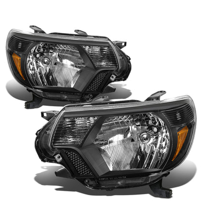 FAROS 12-15 TOYOTA TACOMA - H4 LOW BEAM / HIGH BEAM / 4157NA TURN SIGNAL - BLACK HOUSING / AMBER CORNER