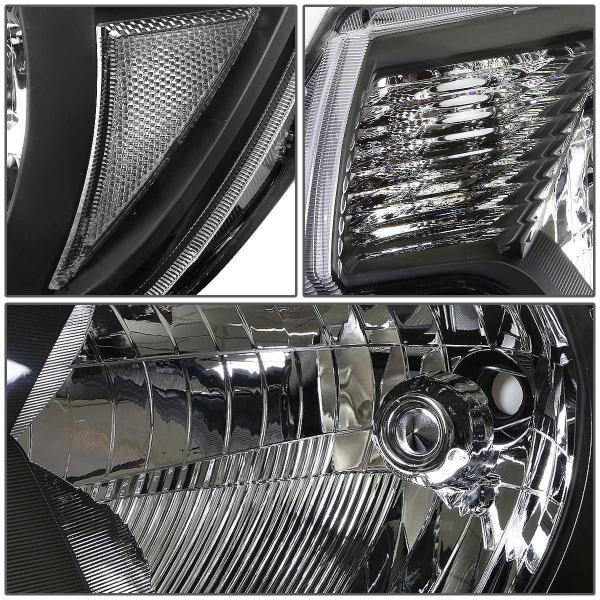 FAROS 12-15 TOYOTA TACOMA - H4 LOW BEAM / HIGH BEAM / 4157NA TURN SIGNAL - BLACK HOUSING / CLEAR CORNER