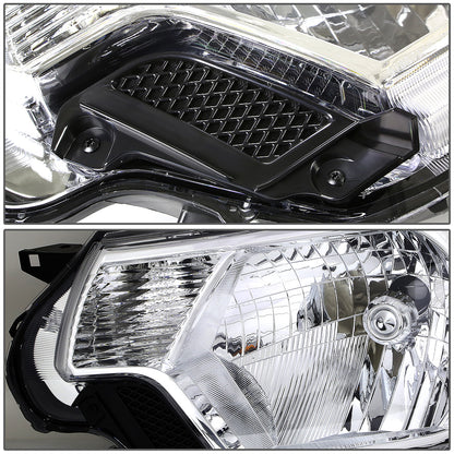 FAROS 12-15 TOYOTA TACOMA - H4 LOW BEAM / HIGH BEAM / 4157NA TURN SIGNAL - CHROME HOUSING / AMBER CORNER