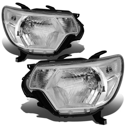 FAROS 12-15 TOYOTA TACOMA - H4 LOW BEAM / HIGH BEAM / 4157NA TURN SIGNAL - CHROME HOUSING / CLEAR CORNER