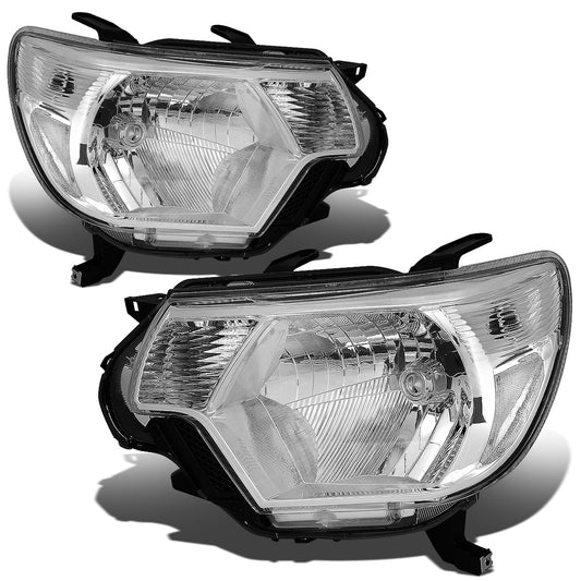 FAROS 12-15 TOYOTA TACOMA - H4 LOW BEAM / HIGH BEAM / 4157NA TURN SIGNAL - CHROME HOUSING / CLEAR CORNER