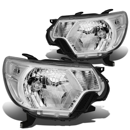 FAROS 12-15 TOYOTA TACOMA - H4 LOW BEAM / HIGH BEAM / 4157NA TURN SIGNAL - CHROME HOUSING / CLEAR CORNER