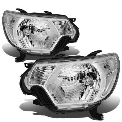 FAROS 12-15 TOYOTA TACOMA - H4 LOW BEAM / HIGH BEAM / 4157NA TURN SIGNAL - CHROME HOUSING / CLEAR CORNER