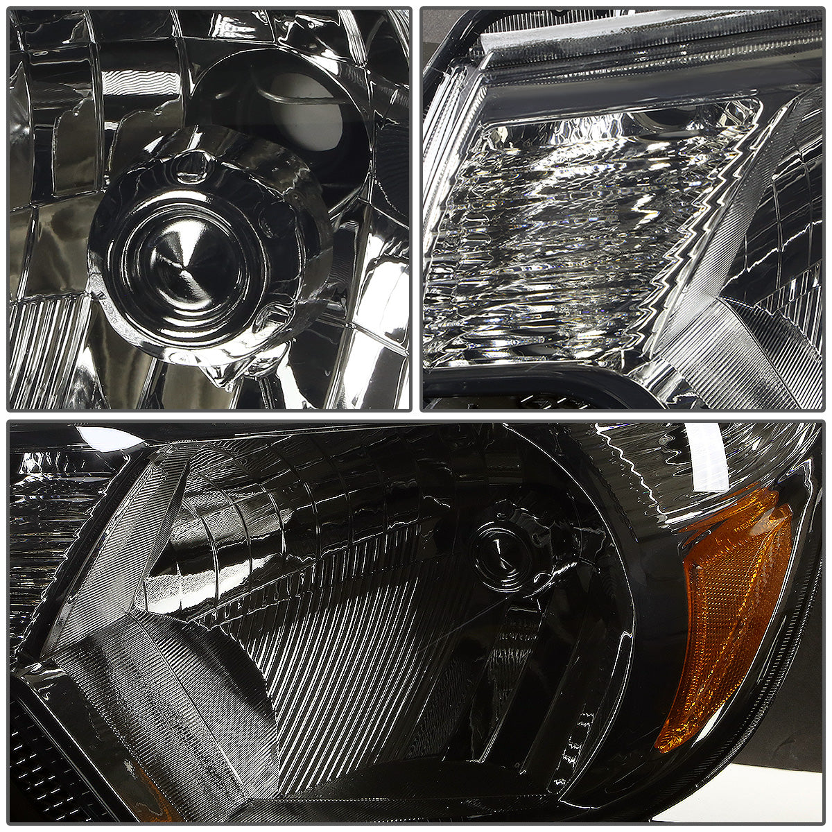 FAROS 12-15 TOYOTA TACOMA - H4 LOW BEAM / HIGH BEAM / 4157NA TURN SIGNAL - SMOKE HOUSING / AMBER CORNER