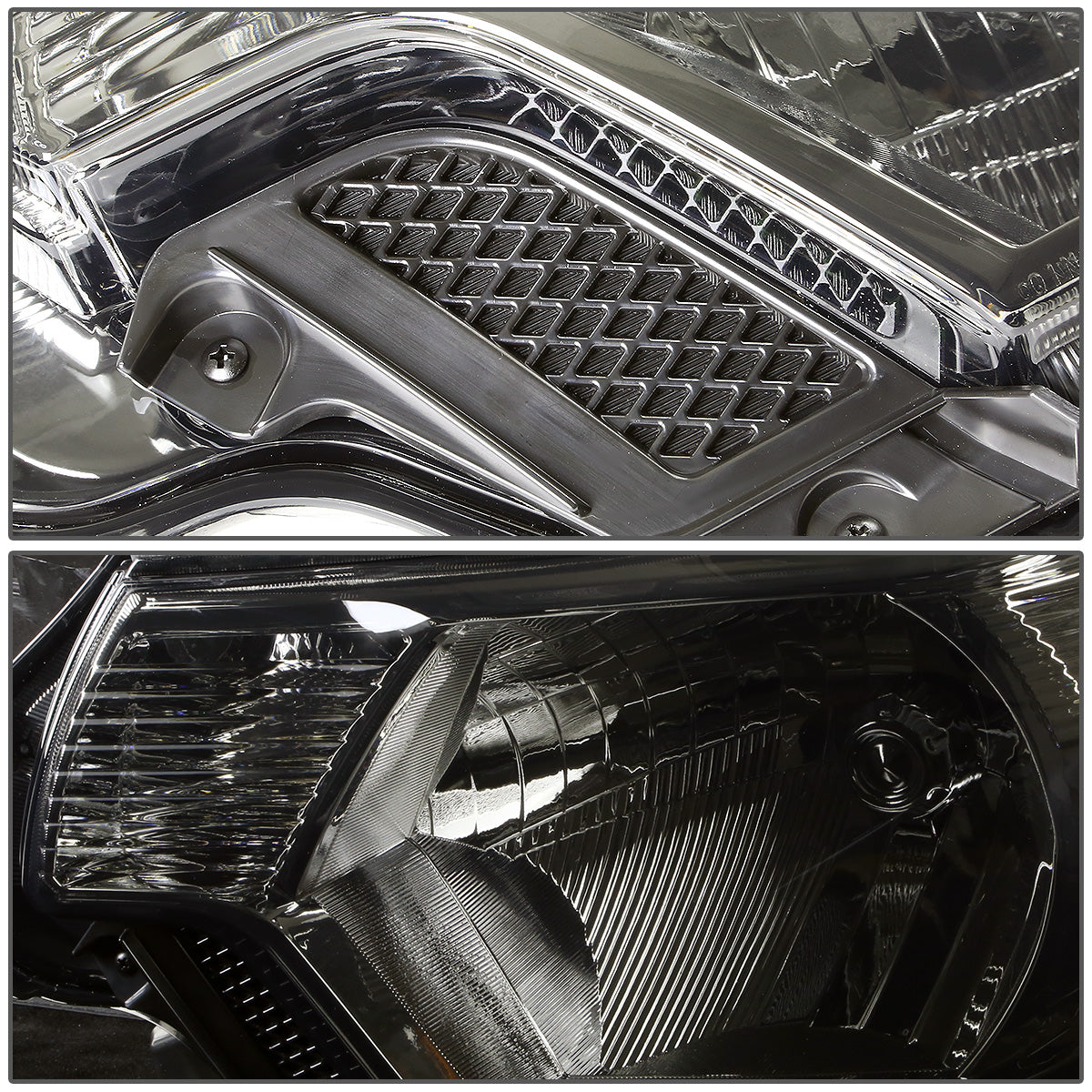 FAROS 12-15 TOYOTA TACOMA - H4 LOW BEAM / HIGH BEAM / 4157NA TURN SIGNAL - SMOKE HOUSING / AMBER CORNER