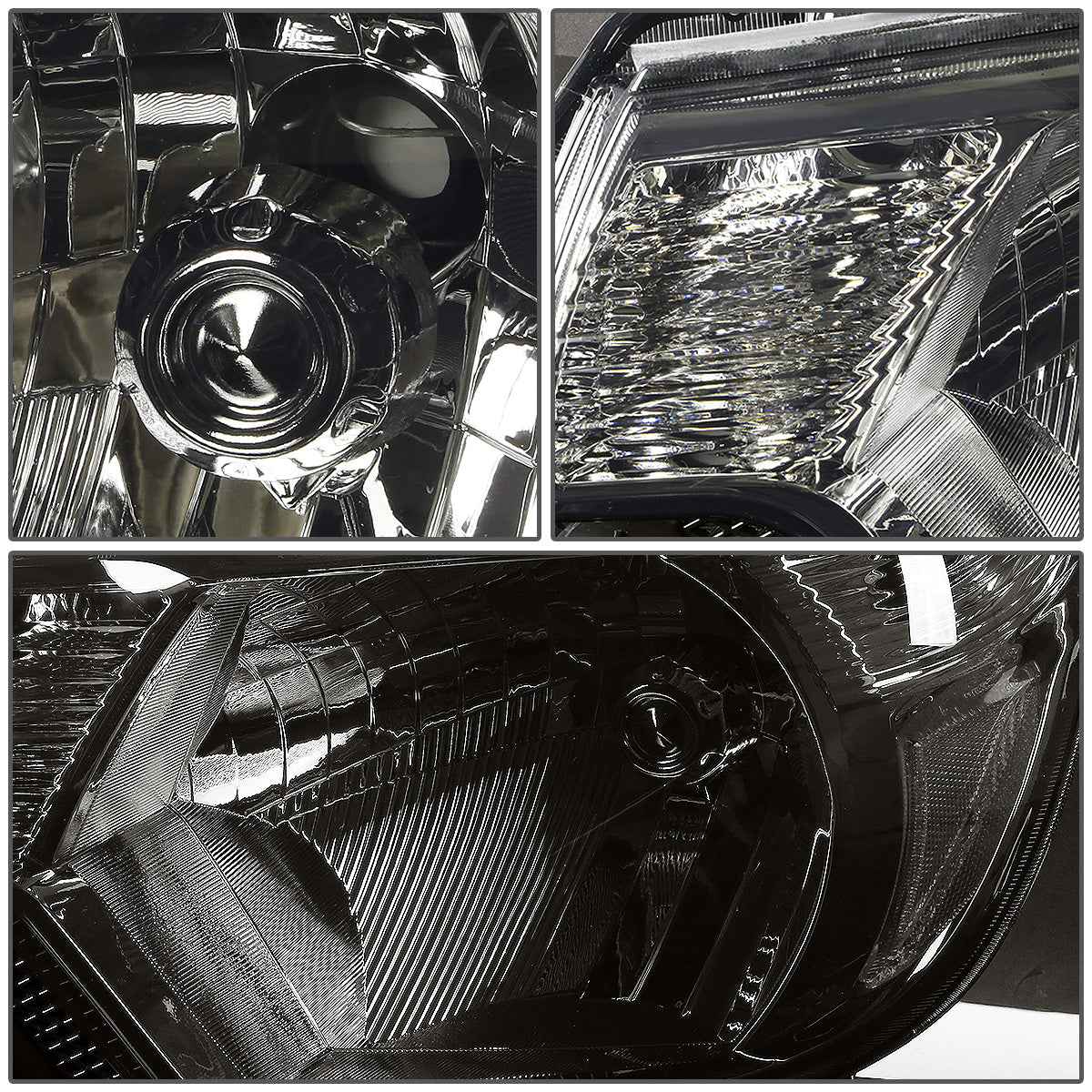 FAROS 12-15 TOYOTA TACOMA - H4 LOW BEAM / HIGH BEAM / 4157NA TURN SIGNAL - SMOKE HOUSING / CLEAR CORNER