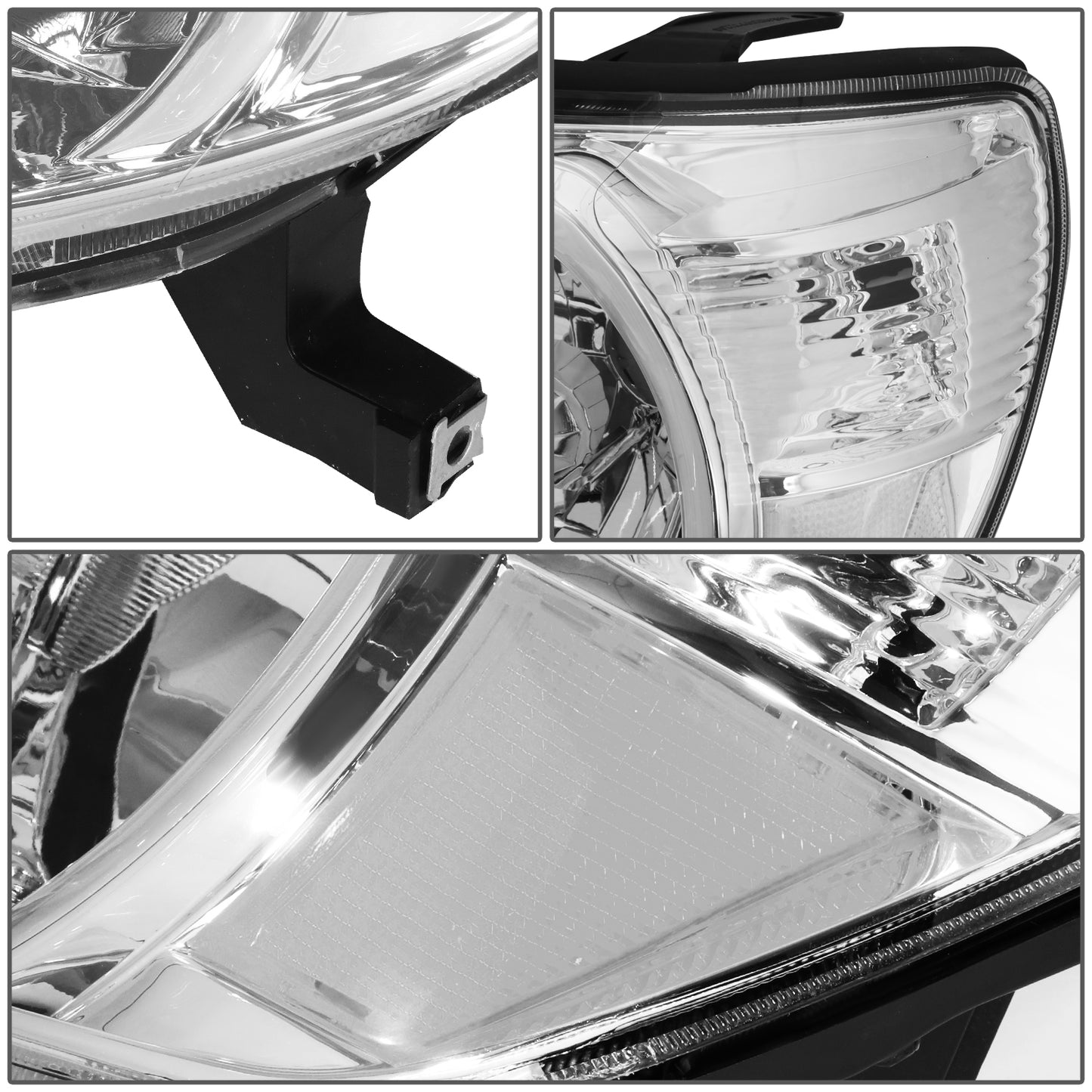 FAROS 05-11 TOYOTA TACOMA - OE STYLE - H4 HIGH / LOW BEAM / 4157NA TURN SIGNAL - CHROME HOUSING / CLEAR CORNER