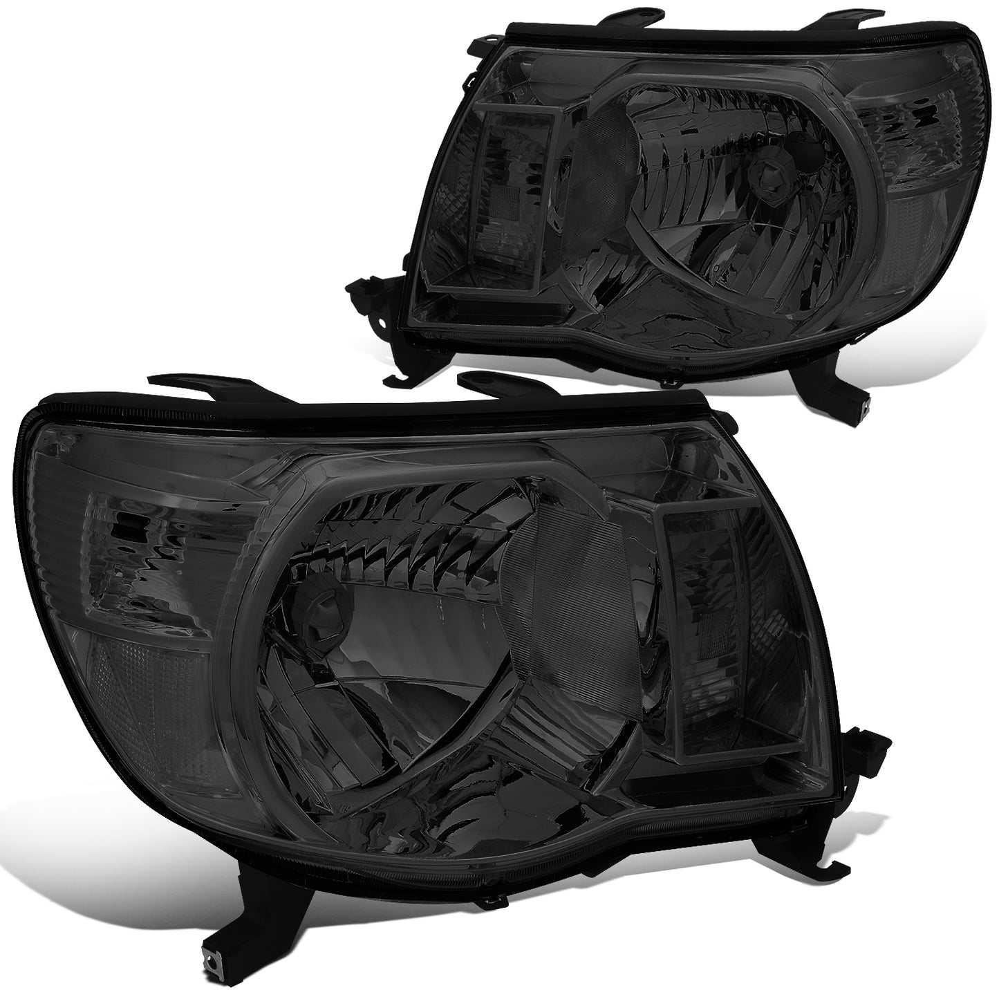 FAROS 05-11 TOYOTA TACOMA - OE STYLE - H4 HIGH / LOW BEAM / 4157NA TURN SIGNAL - CHROME HOUSING / SMOKED LENS / CLEAR CORNER