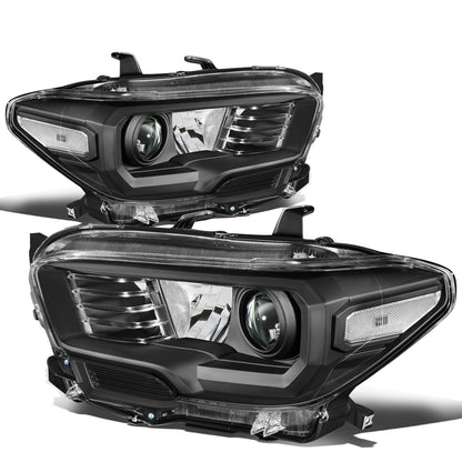 FAROS 16-18 TOYOTA TACOMA - FITS MODELS W/O LED RUNNING LIGHTS - PROJECTOR - H11 LOW / H9 HIGH / 7440 SIGNAL / 2825 MARKER - BLACK HOUSING / CLEAR CORNER