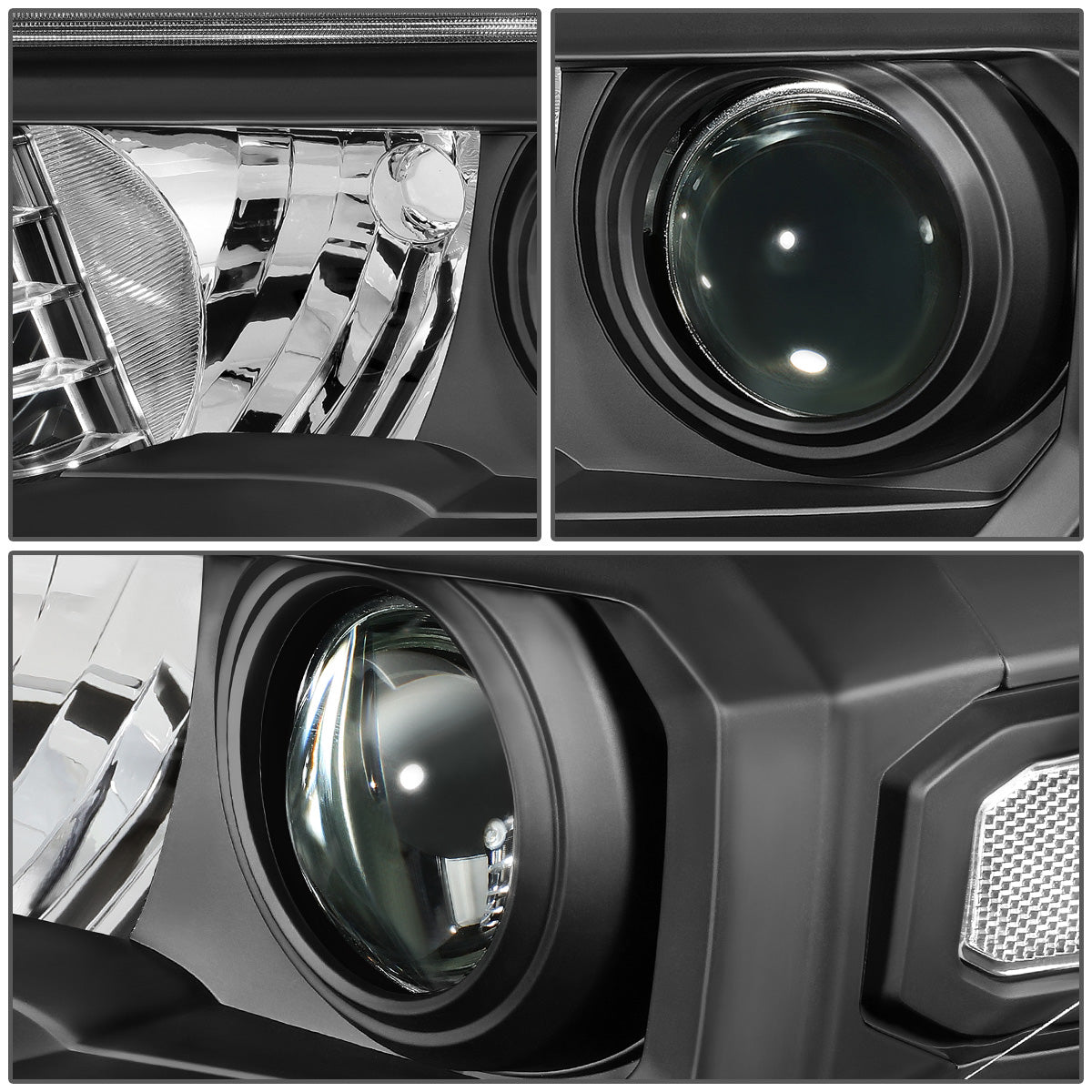 FAROS 16-18 TOYOTA TACOMA - FITS MODELS W/O LED RUNNING LIGHTS - PROJECTOR - H11 LOW / H9 HIGH / 7440 SIGNAL / 2825 MARKER - BLACK HOUSING / CLEAR CORNER