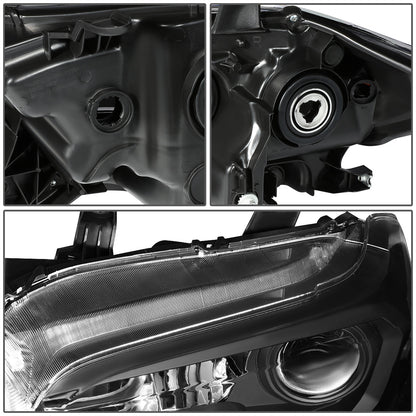 FAROS 16-18 TOYOTA TACOMA - FITS MODELS W/O LED RUNNING LIGHTS - PROJECTOR - H11 LOW / H9 HIGH / 7440 SIGNAL / 2825 MARKER - BLACK HOUSING / CLEAR CORNER