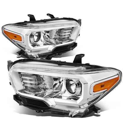 FAROS 16-18 TOYOTA TACOMA - FITS MODELS W/O LED RUNNING LIGHTS - PROJECTOR - H11 LOW / H9 HIGH / 7440 SIGNAL / 2825 MARKER - CHROME HOUSING / AMBER CORNER