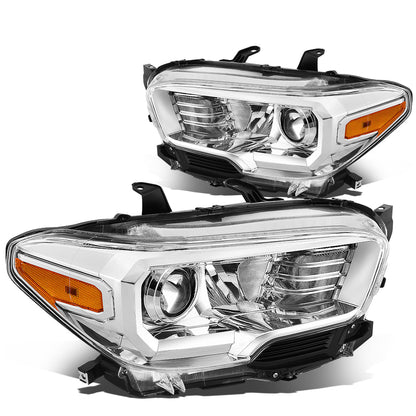 FAROS 16-18 TOYOTA TACOMA - FITS MODELS W/O LED RUNNING LIGHTS - PROJECTOR - H11 LOW / H9 HIGH / 7440 SIGNAL / 2825 MARKER - CHROME HOUSING / AMBER CORNER