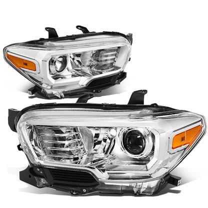 FAROS 16-18 TOYOTA TACOMA - FITS MODELS W/O LED RUNNING LIGHTS - PROJECTOR - H11 LOW / H9 HIGH / 7440 SIGNAL / 2825 MARKER - CHROME HOUSING / AMBER CORNER