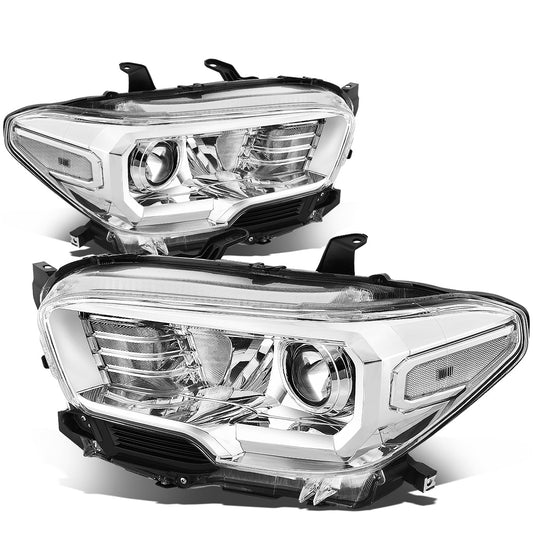 FAROS 16-18 TOYOTA TACOMA - FITS MODELS W/O LED RUNNING LIGHTS - PROJECTOR - H11 LOW / H9 HIGH / 7440 SIGNAL / 2825 MARKER - CHROME HOUSING / CLEAR CORNER