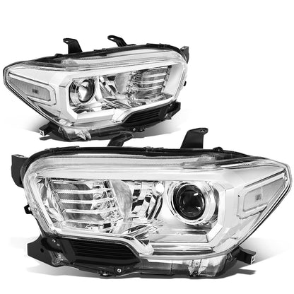 FAROS 16-18 TOYOTA TACOMA - FITS MODELS W/O LED RUNNING LIGHTS - PROJECTOR - H11 LOW / H9 HIGH / 7440 SIGNAL / 2825 MARKER - CHROME HOUSING / CLEAR CORNER