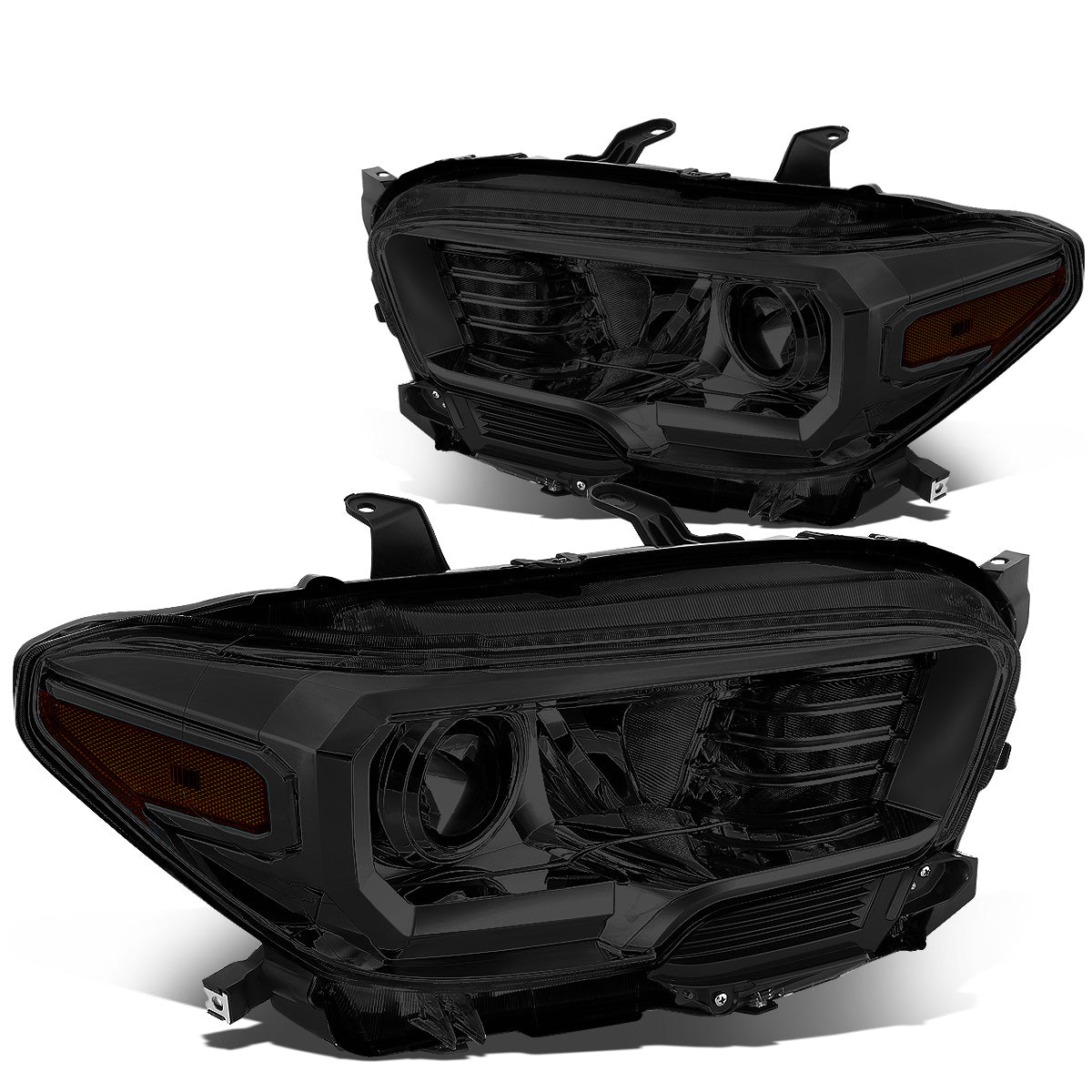 FAROS 16-18 TOYOTA TACOMA - FITS MODELS W/O LED RUNNING LIGHTS - PROJECTOR - H11 LOW / H9 HIGH / 7440 SIGNAL / 2825 MARKER - SMOKE HOUSING / AMBER CORNER
