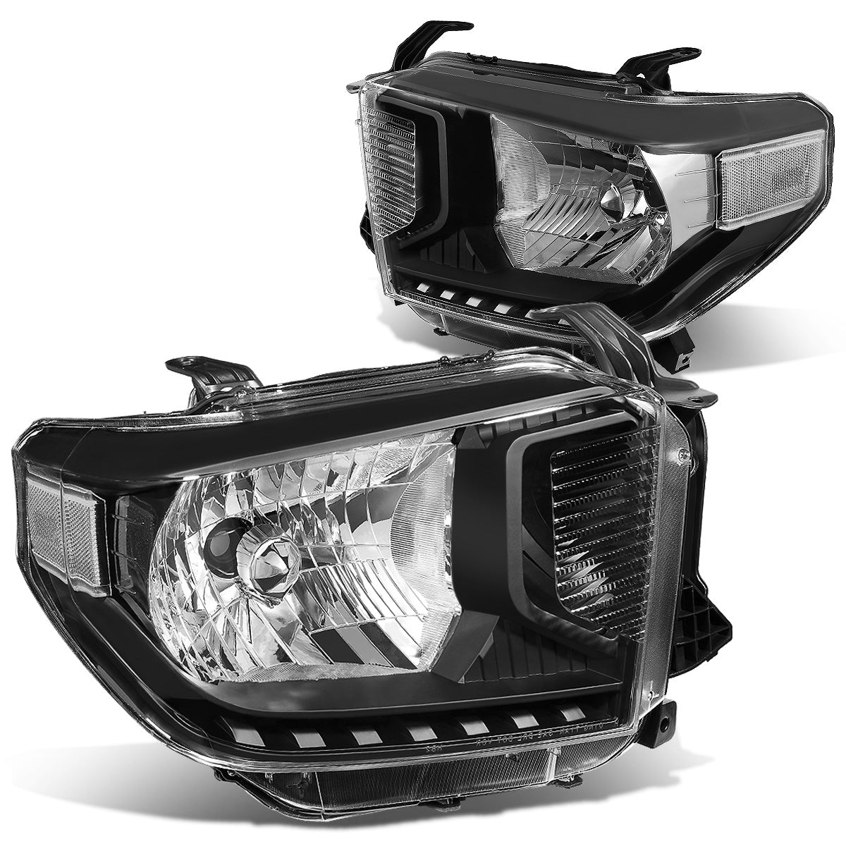 FAROS 14-17 TOYOTA TUNDRA - H4 LOW BEAM / HIGH BEAM / 4157NA TURN SIGNAL - BLACK HOUSING / CLEAR CORNER
