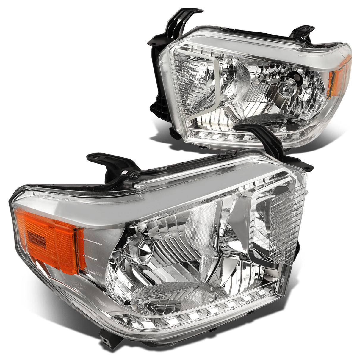 FAROS 14-17 TOYOTA TUNDRA - H4 LOW BEAM / HIGH BEAM / 4157NA TURN SIGNAL - CHROME HOUSING / AMBER CORNER