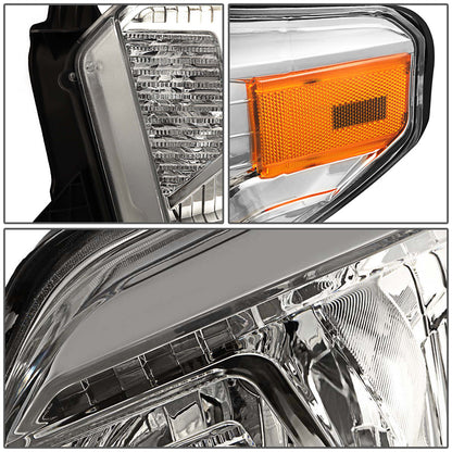 FAROS 14-17 TOYOTA TUNDRA - H4 LOW BEAM / HIGH BEAM / 4157NA TURN SIGNAL - CHROME HOUSING / AMBER CORNER