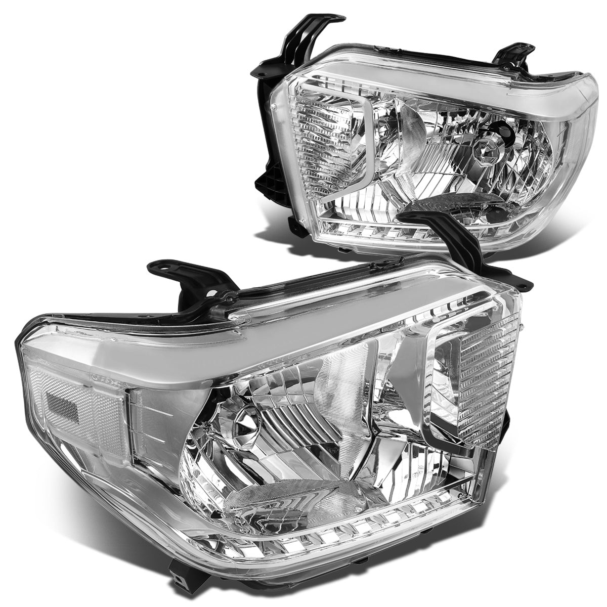 FAROS 14-17 TOYOTA TUNDRA - H4 LOW BEAM / HIGH BEAM / 4157NA TURN SIGNAL - CHROME HOUSING / CLEAR CORNER