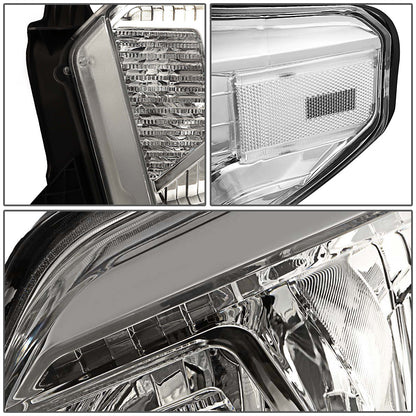 FAROS 14-17 TOYOTA TUNDRA - H4 LOW BEAM / HIGH BEAM / 4157NA TURN SIGNAL - CHROME HOUSING / CLEAR CORNER