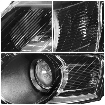 FAROS 06-10 VOLKSWAGEN PASSAT - FITS MODELS W/ HALOGEN HEADLIGHTS - PROJECTOR - H7 LOW BEAM / H7 HIGH BEAM - BLACK HOUSING / CLEAR CORNER