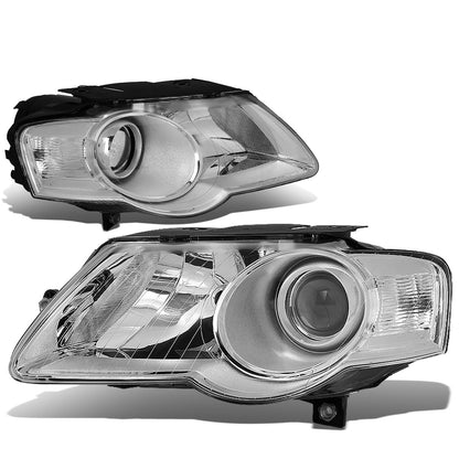 FAROS 06-10 VOLKSWAGEN PASSAT - FITS MODELS W/ HALOGEN HEADLIGHTS - PROJECTOR - H7 LOW BEAM / H7 HIGH BEAM - CHROME HOUSING / CLEAR CORNER