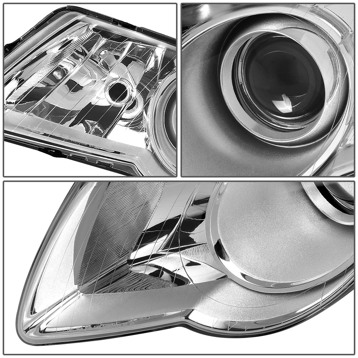 FAROS 06-10 VOLKSWAGEN PASSAT - FITS MODELS W/ HALOGEN HEADLIGHTS - PROJECTOR - H7 LOW BEAM / H7 HIGH BEAM - CHROME HOUSING / CLEAR CORNER