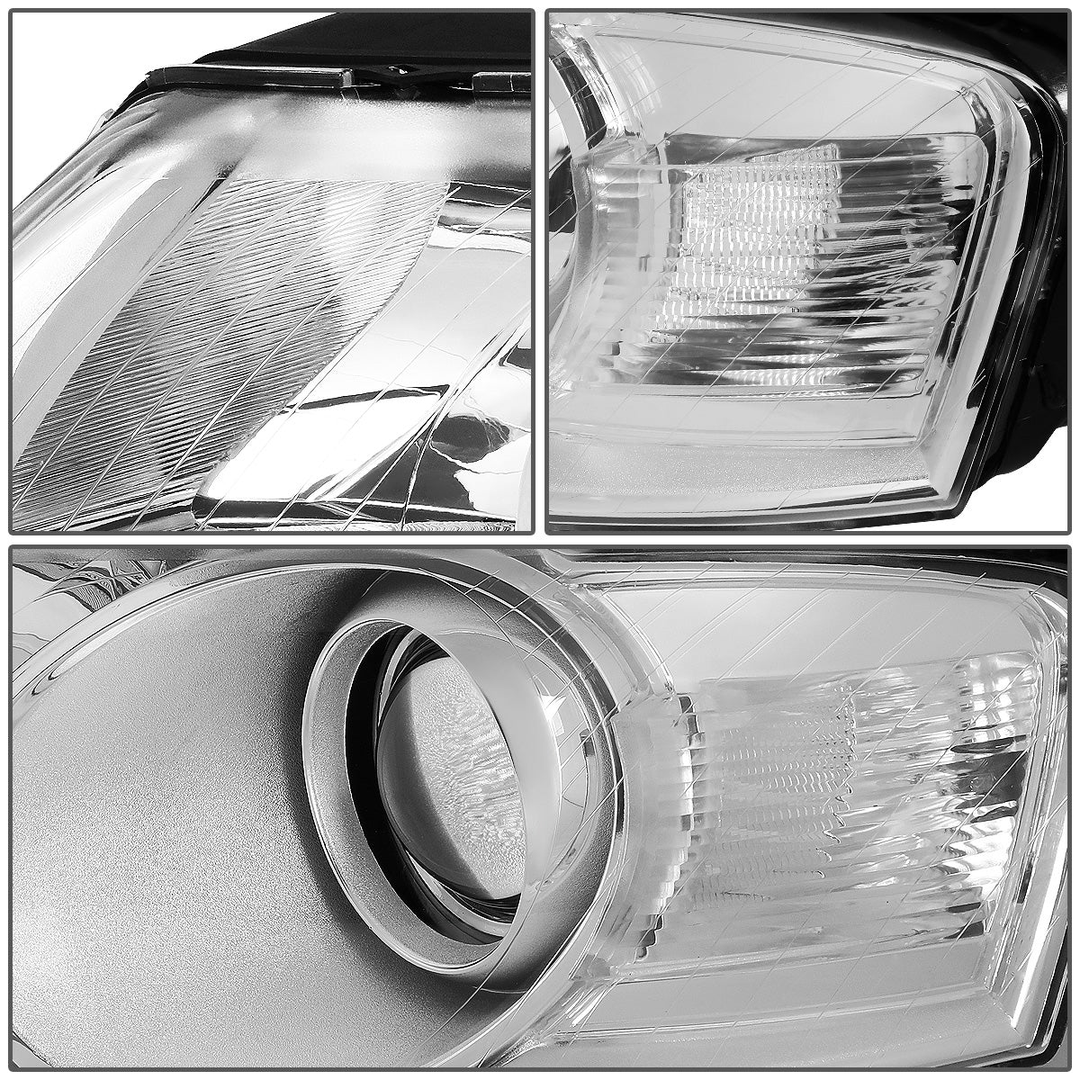 FAROS 06-10 VOLKSWAGEN PASSAT - FITS MODELS W/ HALOGEN HEADLIGHTS - PROJECTOR - H7 LOW BEAM / H7 HIGH BEAM - CHROME HOUSING / CLEAR CORNER