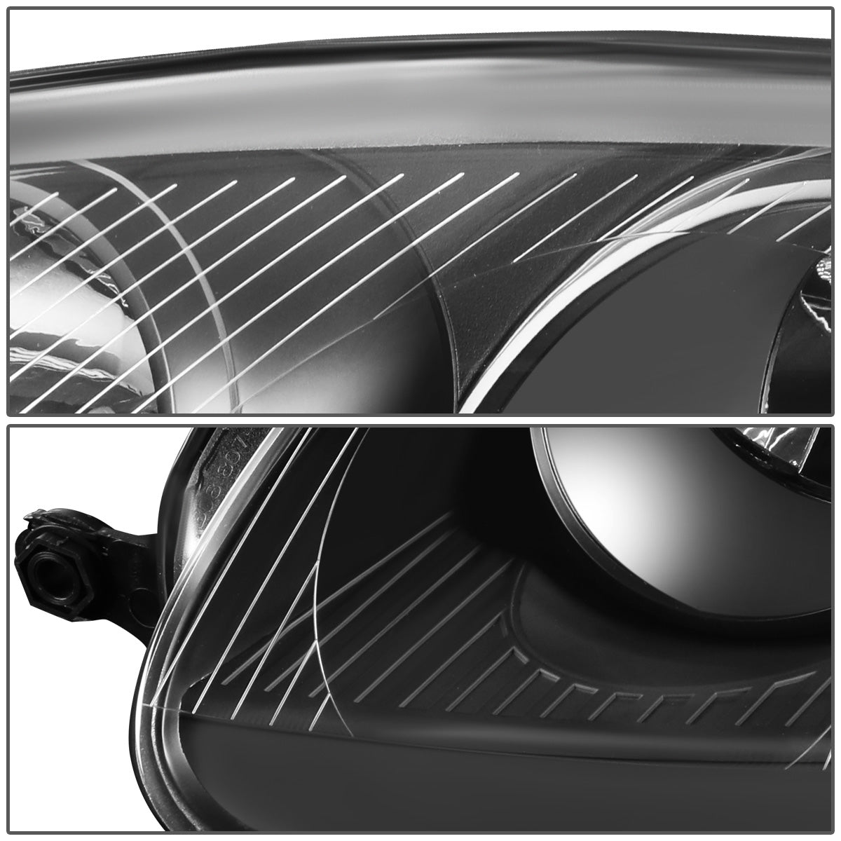 FAROS 05-10 VW JETTA / 06-09 VW RABBIT - H4 LOW BEAM / H7 HIGH BEAM / 1156A TURN SIGNAL - BLACK HOUSING / CLEAR CORNER