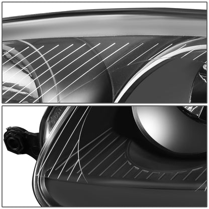 FAROS 05-10 VW JETTA / 06-09 VW RABBIT - H4 LOW BEAM / H7 HIGH BEAM / 1156A TURN SIGNAL - BLACK HOUSING / CLEAR CORNER