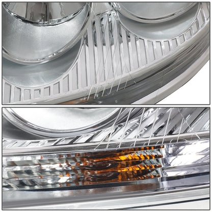 FAROS 05-10 VW JETTA / 06-09 VW RABBIT - H4 LOW BEAM / H7 HIGH BEAM / 1156A TURN SIGNAL - CHROME HOUSING / CLEAR CORNER