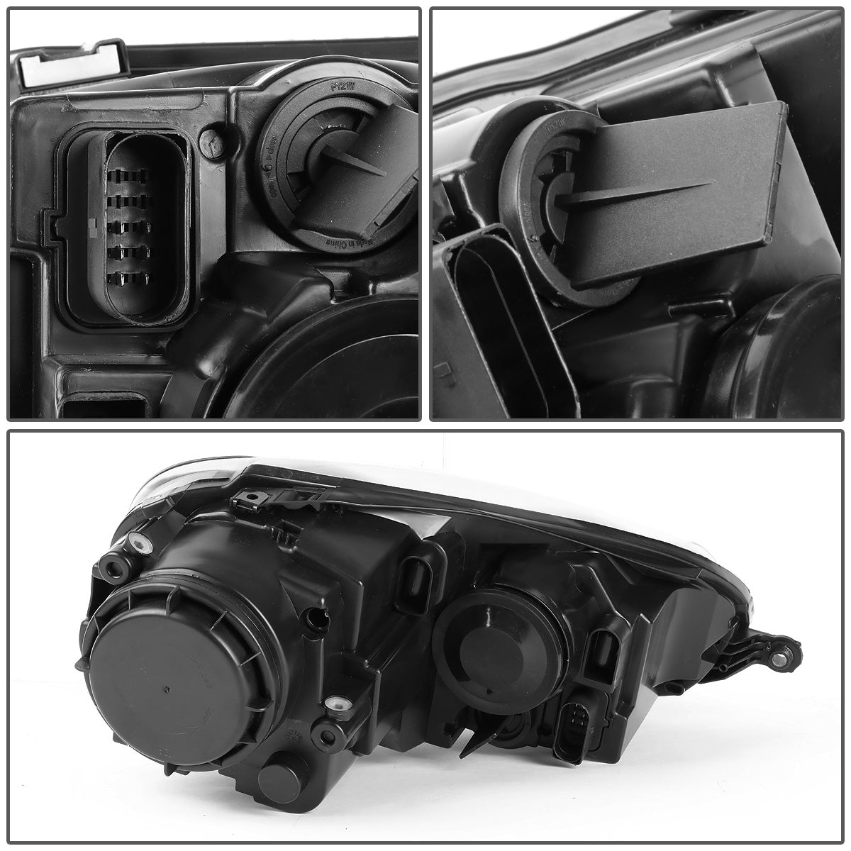 FAROS 05-10 VW JETTA / 06-09 VW RABBIT - H4 LOW BEAM / H7 HIGH BEAM / 1156A TURN SIGNAL - CHROME HOUSING / CLEAR CORNER