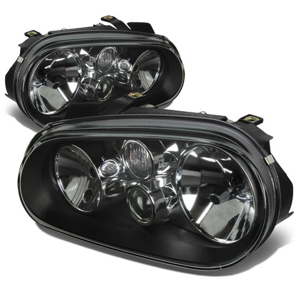 FAROS 99-05 VOLKSWAGEN GOLF / 99-02 VOLKSWAGEN CABRIO - H7 LOW BEAM / H1 HIGH BEAM / 2827 TURN SIGNAL - BLACK HOUSING