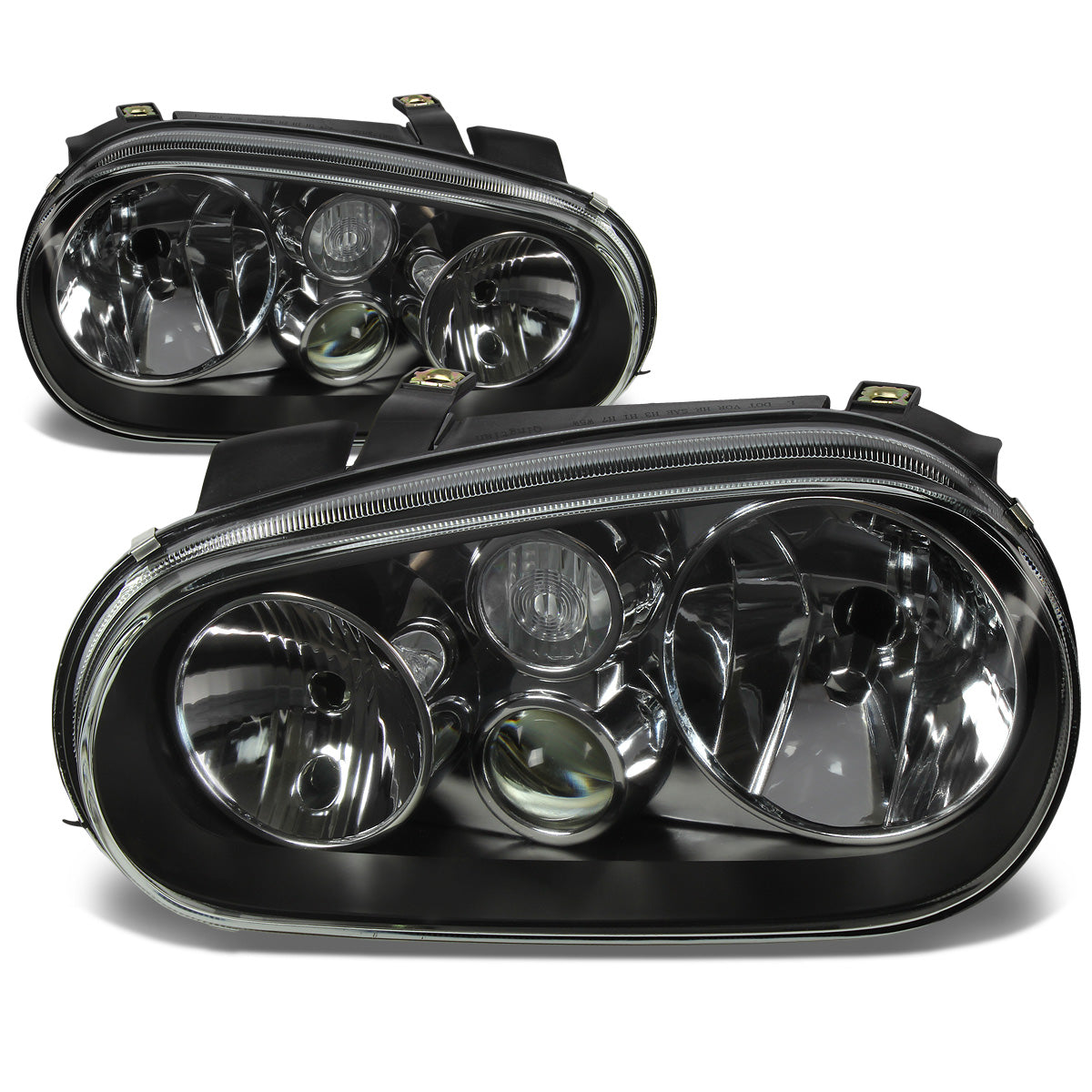 FAROS 99-05 VOLKSWAGEN GOLF / 99-02 VOLKSWAGEN CABRIO - H7 LOW BEAM / H1 HIGH BEAM / 2827 TURN SIGNAL - BLACK HOUSING