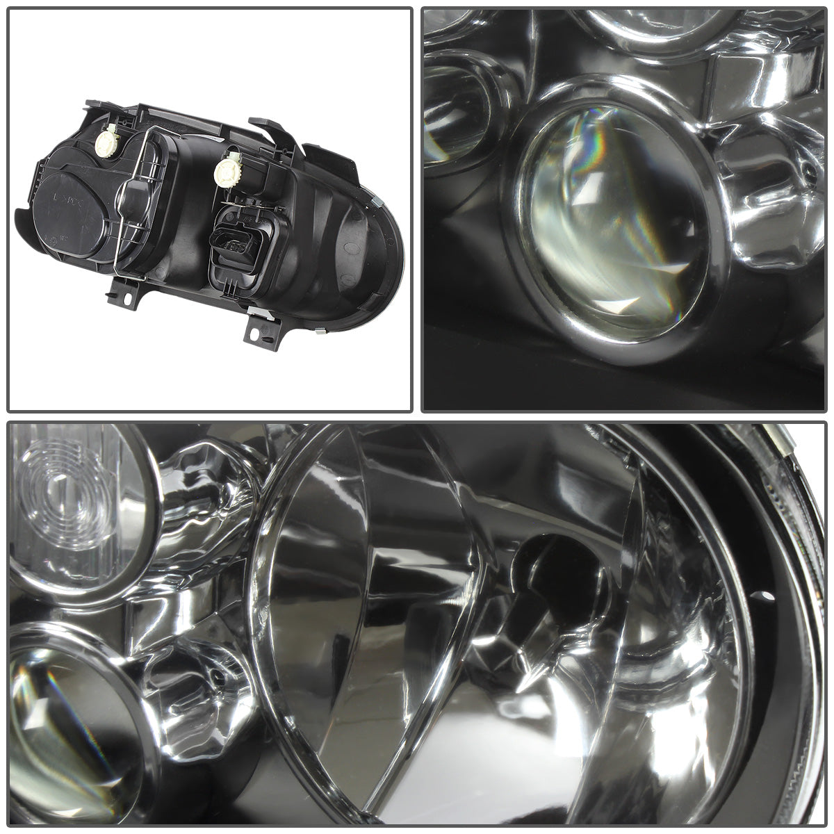 FAROS 99-05 VOLKSWAGEN GOLF / 99-02 VOLKSWAGEN CABRIO - H7 LOW BEAM / H1 HIGH BEAM / 2827 TURN SIGNAL - BLACK HOUSING