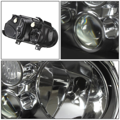 FAROS 99-05 VOLKSWAGEN GOLF / 99-02 VOLKSWAGEN CABRIO - H7 LOW BEAM / H1 HIGH BEAM / 2827 TURN SIGNAL - BLACK HOUSING
