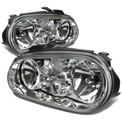 FAROS 99-06 VOLKSWAGEN GOLF / 99-02 VOLKSWAGEN CABRIO- H7 LOW BEAM / H1 HIGH BEAM / 2827 TURN SIGNAL - CHROME HOUSING