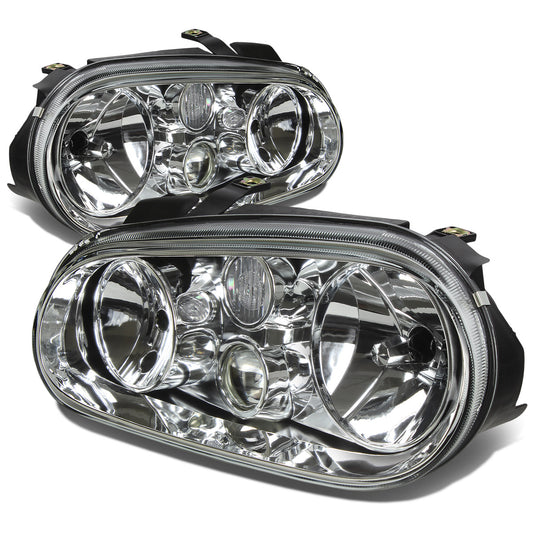 FAROS 99-06 VOLKSWAGEN GOLF / 99-02 VOLKSWAGEN CABRIO- H7 LOW BEAM / H1 HIGH BEAM / 2827 TURN SIGNAL - CHROME HOUSING