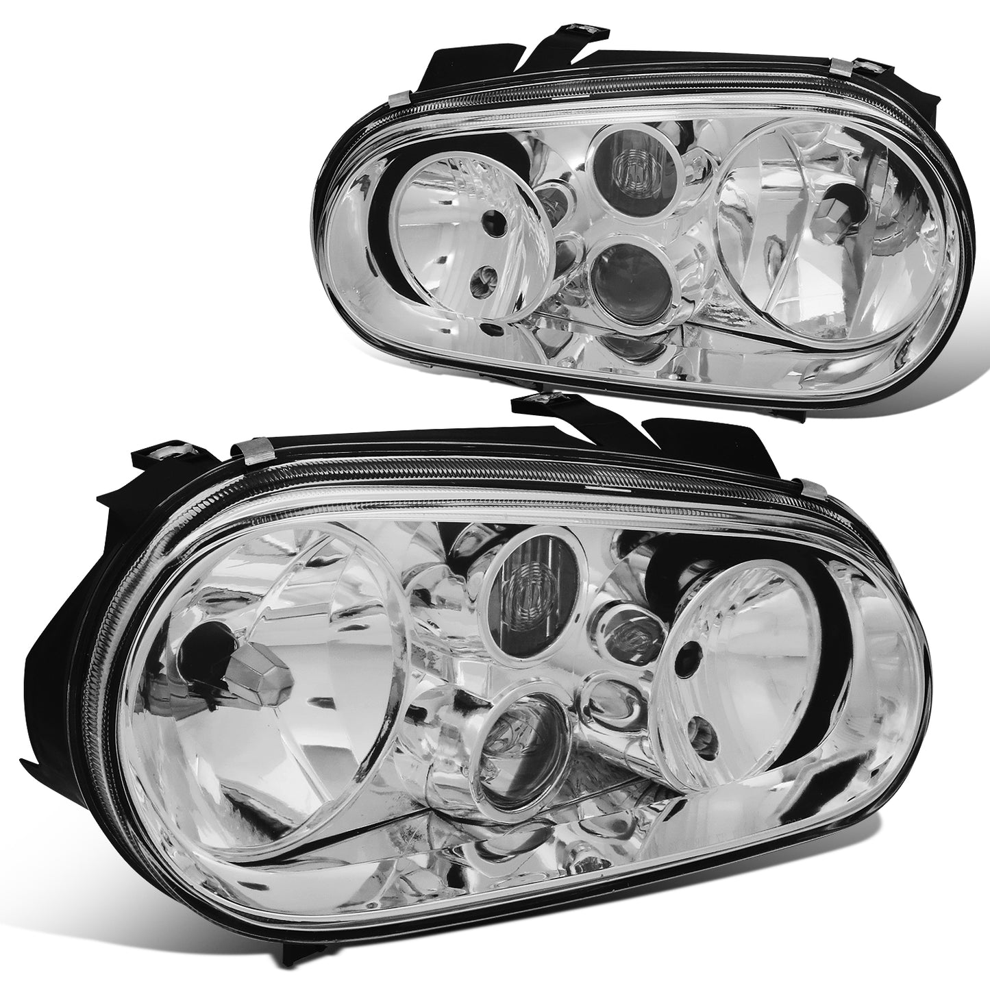 FAROS 99-06 VOLKSWAGEN GOLF / 99-02 VOLKSWAGEN CABRIO- H7 LOW BEAM / H1 HIGH BEAM / 2827 TURN SIGNAL - CHROME HOUSING