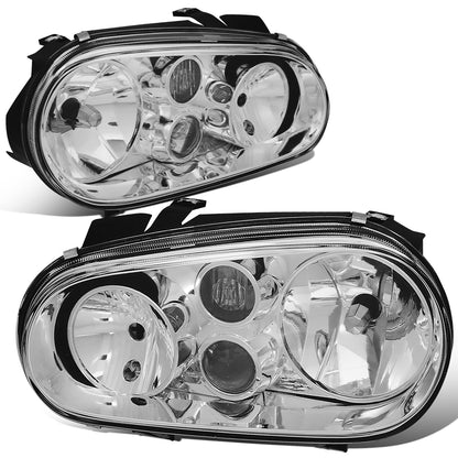 FAROS 99-06 VOLKSWAGEN GOLF / 99-02 VOLKSWAGEN CABRIO- H7 LOW BEAM / H1 HIGH BEAM / 2827 TURN SIGNAL - CHROME HOUSING