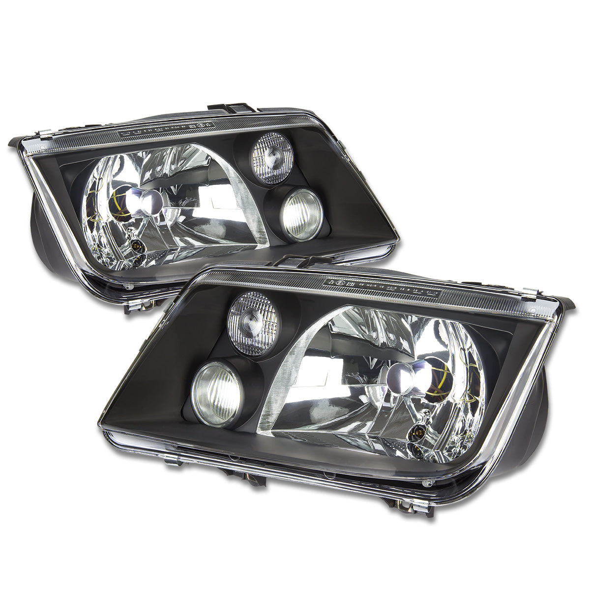 FAROS 99-05 VOLKSWAGEN JETTA - H4 LOW BEAM / HIGH BEAM / 2827 TURN SIGNAL - BLACK HOUSING