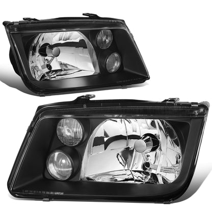 FAROS 99-05 VOLKSWAGEN JETTA - H4 LOW BEAM / HIGH BEAM / 2827 TURN SIGNAL - BLACK HOUSING