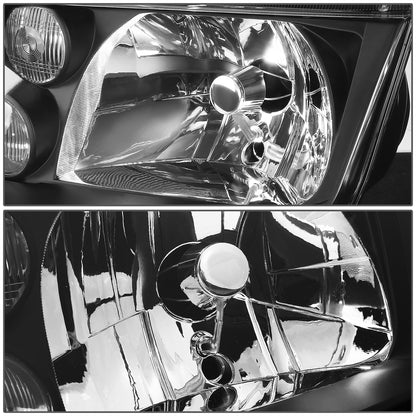 FAROS 99-05 VOLKSWAGEN JETTA - H4 LOW BEAM / HIGH BEAM / 2827 TURN SIGNAL - BLACK HOUSING
