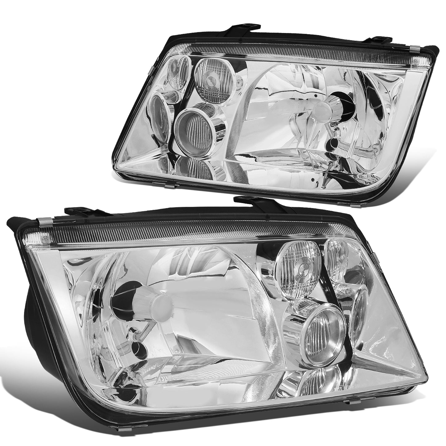 FAROS 99-05 VOLKSWAGEN JETTA - H4 LOW BEAM / HIGH BEAM / 2827 TURN SIGNAL - CHROME HOUSING