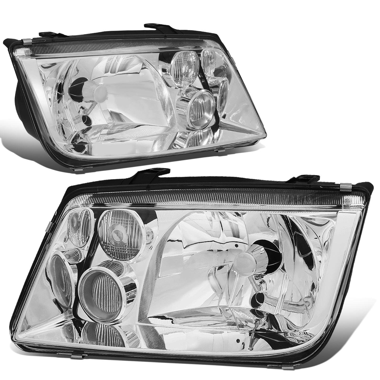FAROS 99-05 VOLKSWAGEN JETTA - H4 LOW BEAM / HIGH BEAM / 2827 TURN SIGNAL - CHROME HOUSING