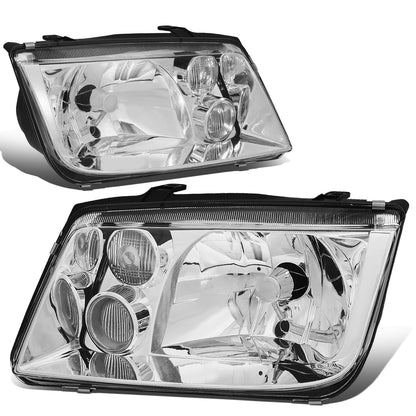 FAROS 99-05 VOLKSWAGEN JETTA - H4 LOW BEAM / HIGH BEAM / 2827 TURN SIGNAL - CHROME HOUSING