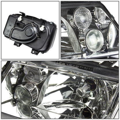 FAROS 99-05 VOLKSWAGEN JETTA - H4 LOW BEAM / HIGH BEAM / 2827 TURN SIGNAL - CHROME HOUSING